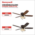 52-Inch Oil-Rubbed Bronze Ceiling Fan With LED Light