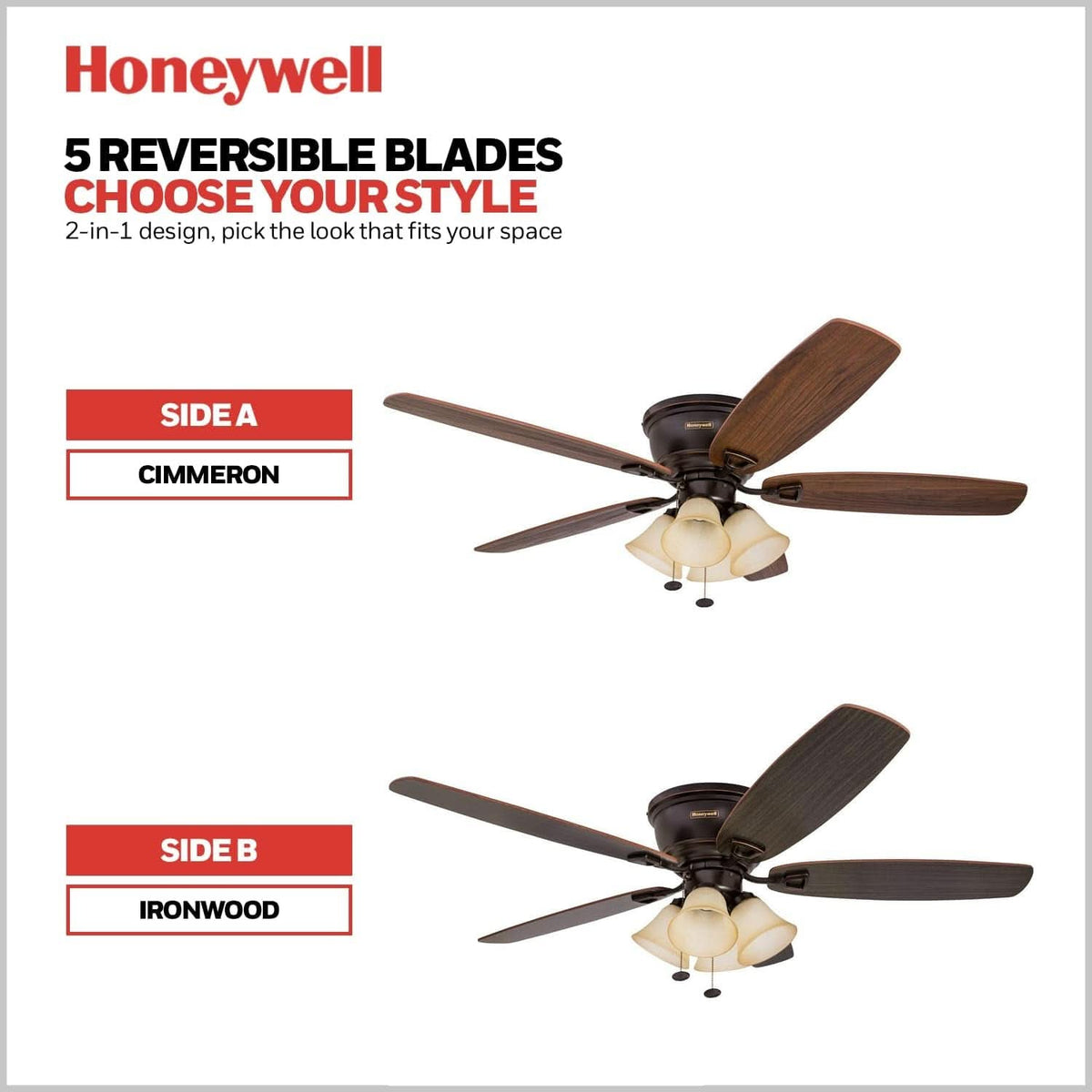 52-Inch Oil-Rubbed Bronze Ceiling Fan With LED Light