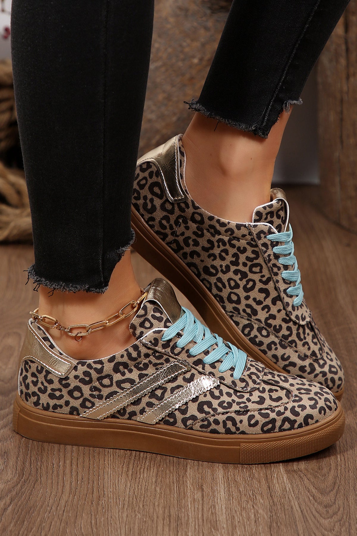 Harmony Detail Lace Up Sneakers-2