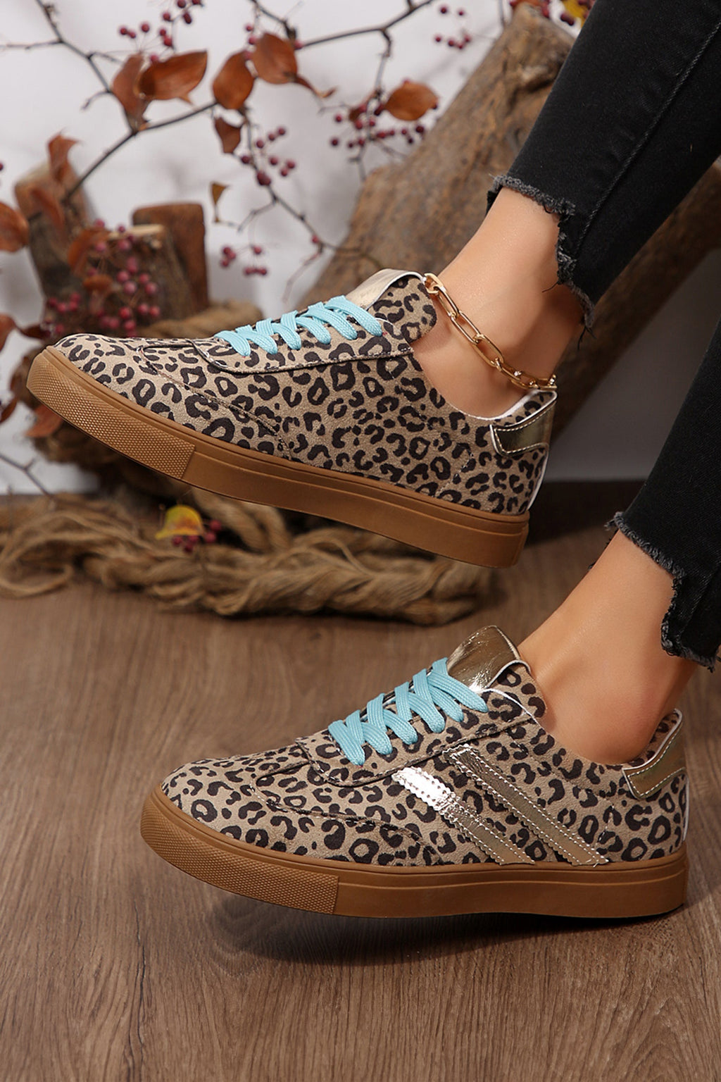Harmony Detail Lace Up Sneakers-4