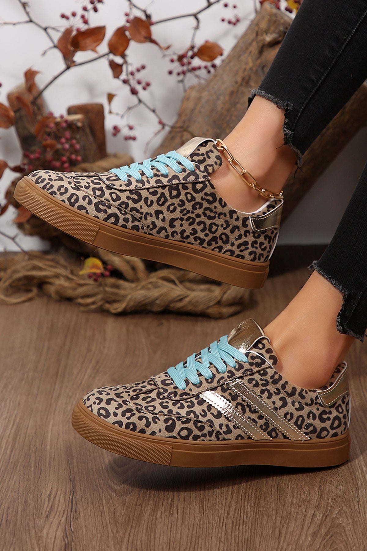 Harmony Detail Lace Up Sneakers-4