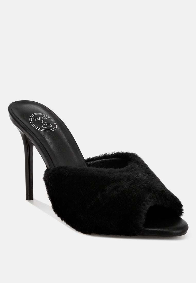 Lantana Furry Sleek Stiletto Heels