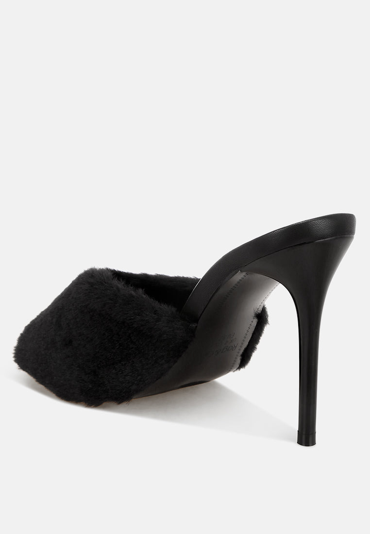 Lantana Furry Sleek Stiletto Heels