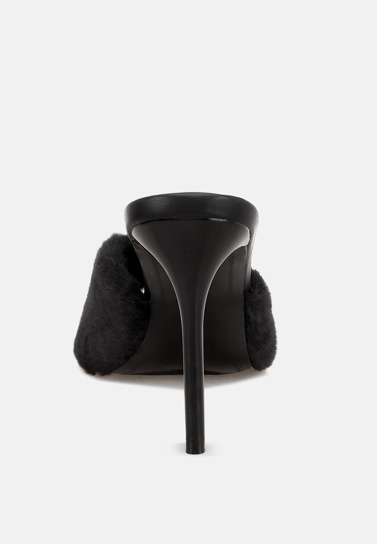 Lantana Furry Sleek Stiletto Heels