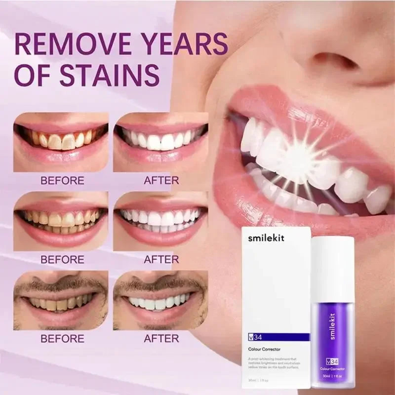Whitening V34 Purple Toothpaste-1