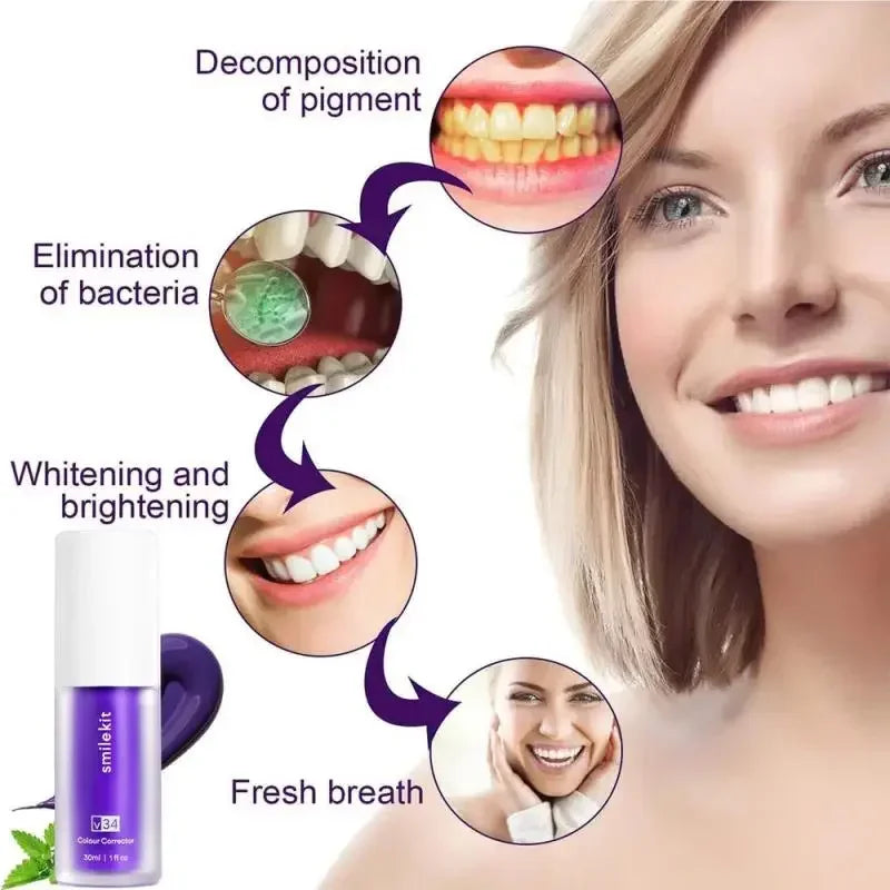 Whitening V34 Purple Toothpaste-2