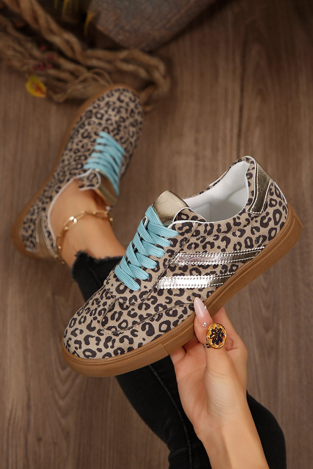 Harmony Detail Lace Up Sneakers-0