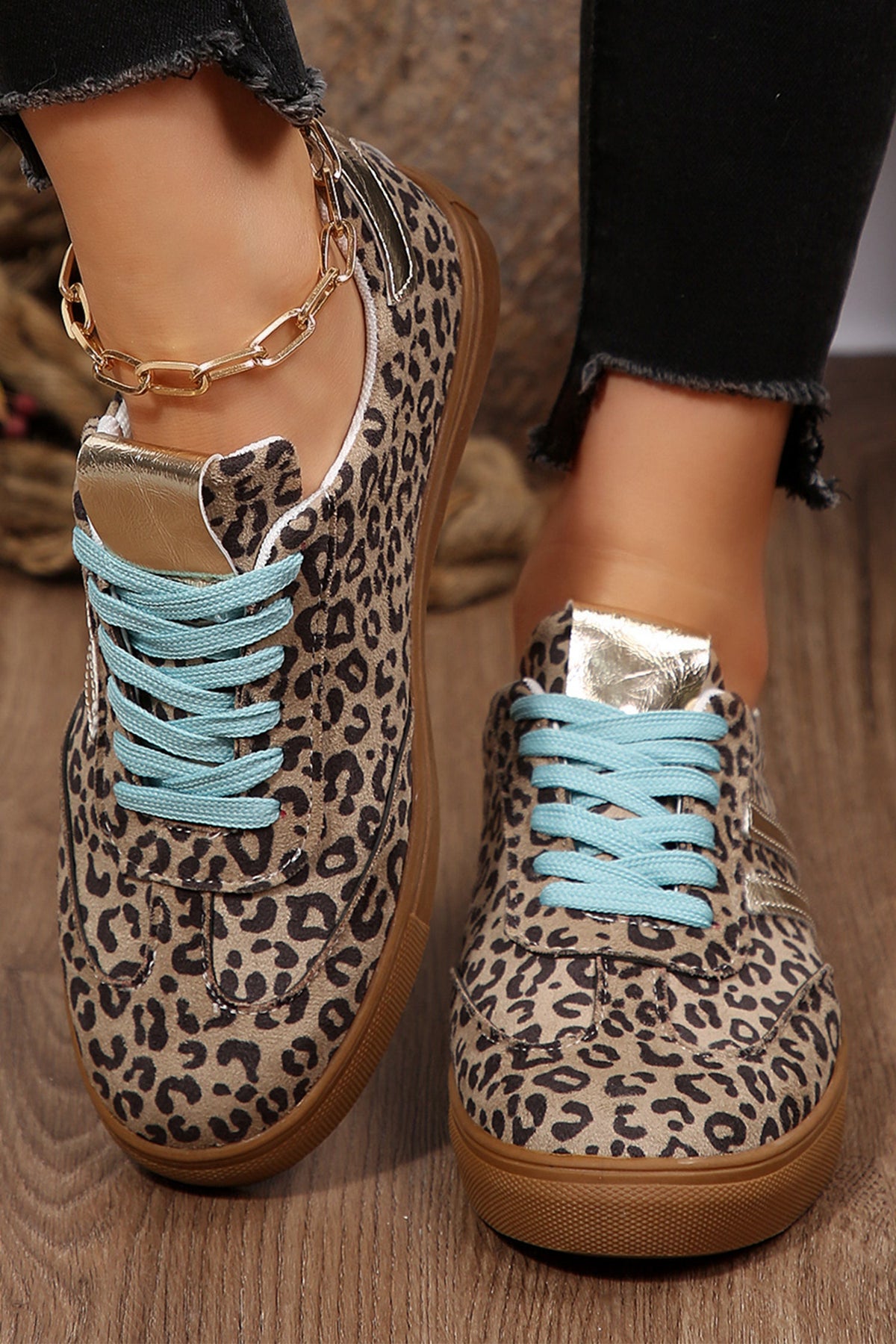 Harmony Detail Lace Up Sneakers-1